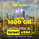 Israeli eSIM Unlimited DATA Tel Aviv